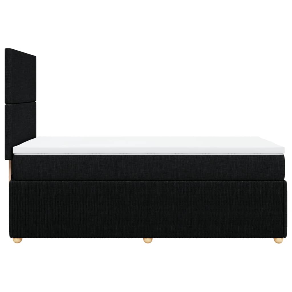 Boxspring met matras stof zwart 100x200 cm