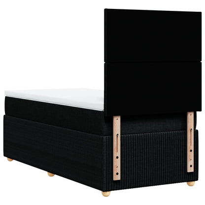 Boxspring met matras stof zwart 100x200 cm