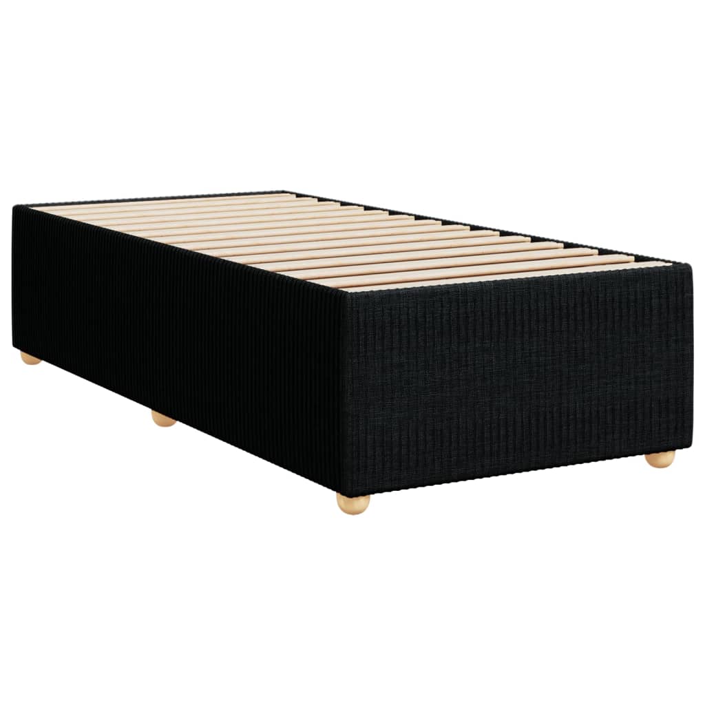 Boxspring met matras stof zwart 100x200 cm