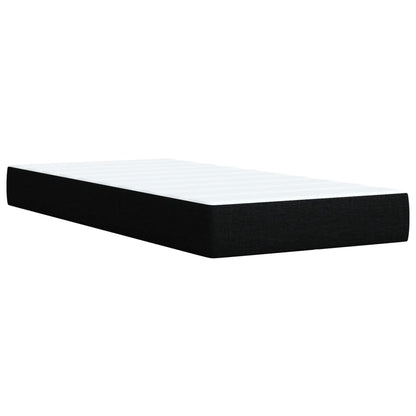 Boxspring met matras stof zwart 100x200 cm