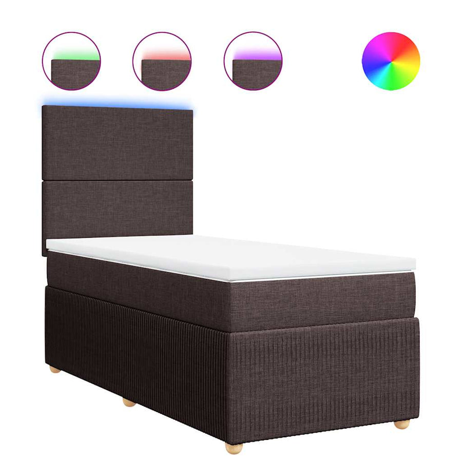 Boxspring Met Matras Stof 100 x 200 cm