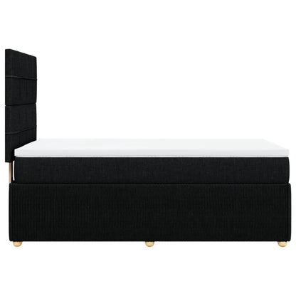 Boxspring met matras stof zwart 100x200 cm