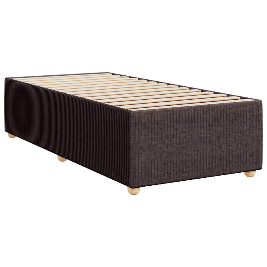 Boxspring Met Matras Stof Donkerbruin 100X200 Cm