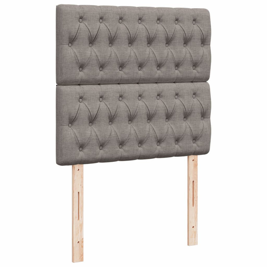 Boxspring met matras stof taupe 100x200 cm
