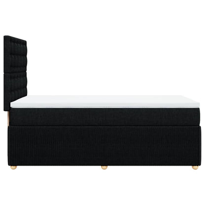 Boxspring met matras stof zwart 100x200 cm