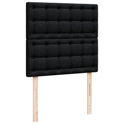 Boxspring met matras stof zwart 100x200 cm