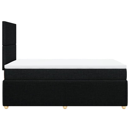 Boxspring met matras stof zwart 120x190 cm