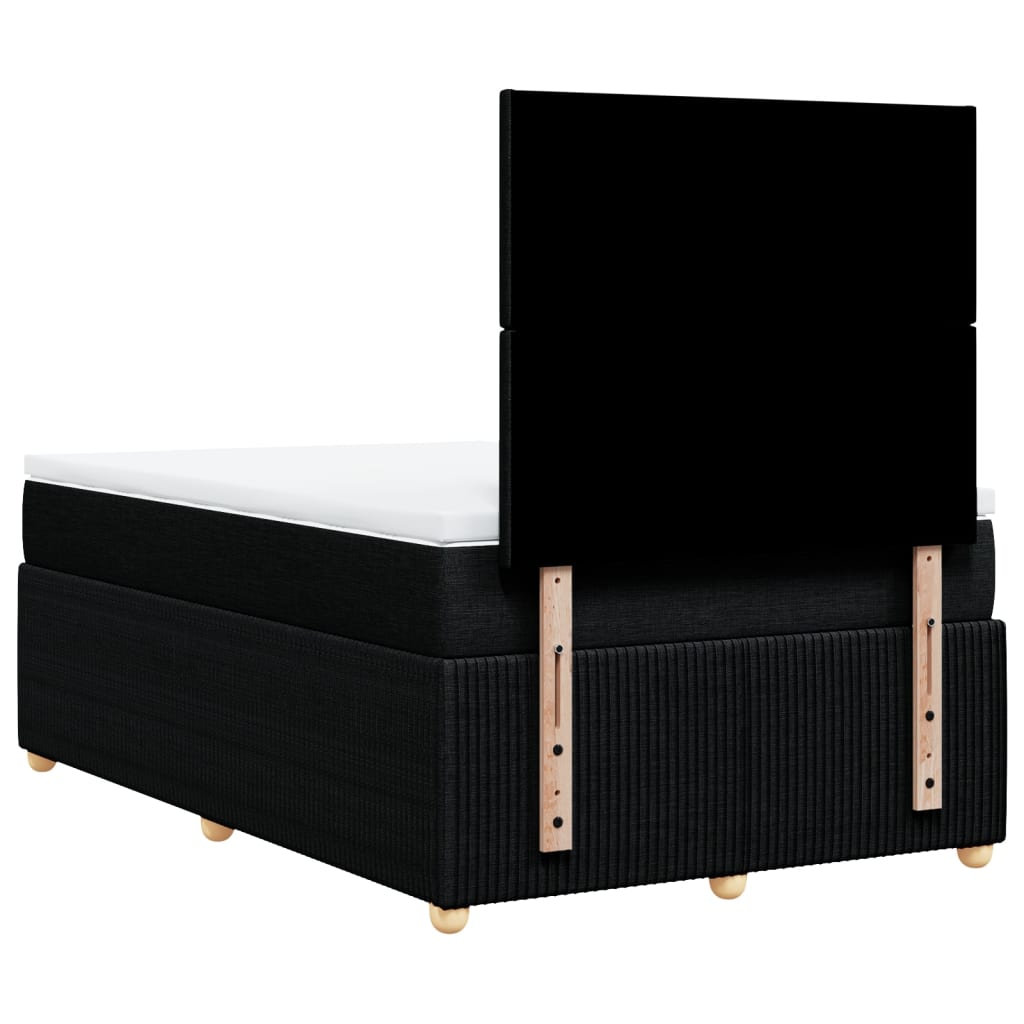 Boxspring met matras stof zwart 120x190 cm