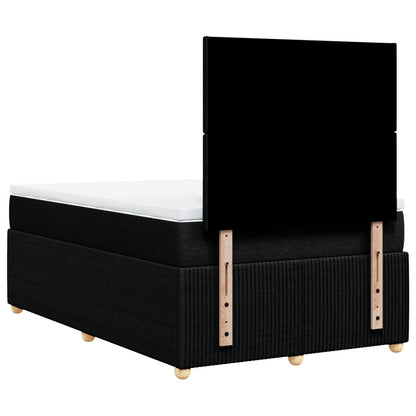 Boxspring met matras stof zwart 120x190 cm