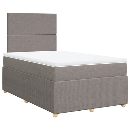 Boxspring met matras stof taupe 120x190 cm