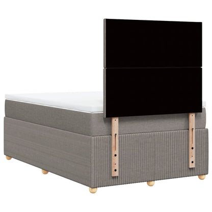 Boxspring met matras stof taupe 120x190 cm