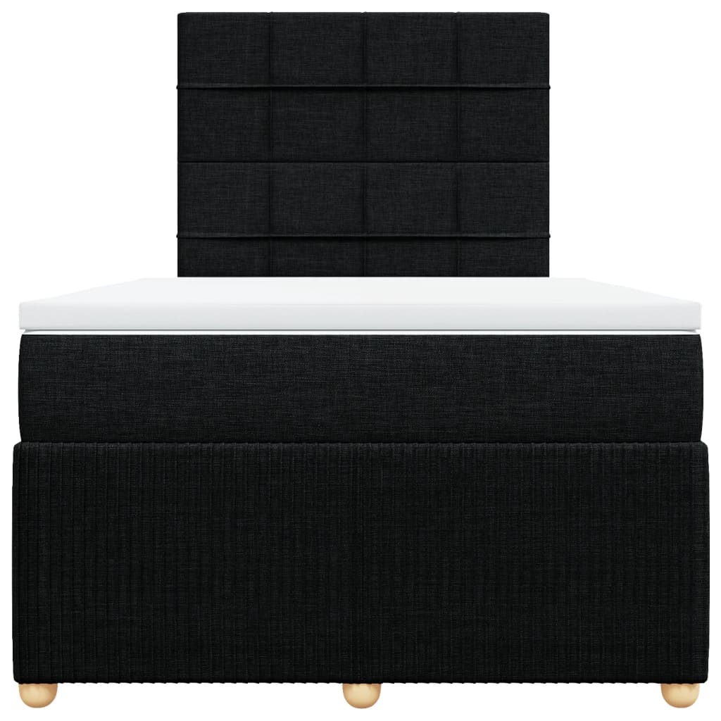 Boxspring met matras stof zwart 120x190 cm