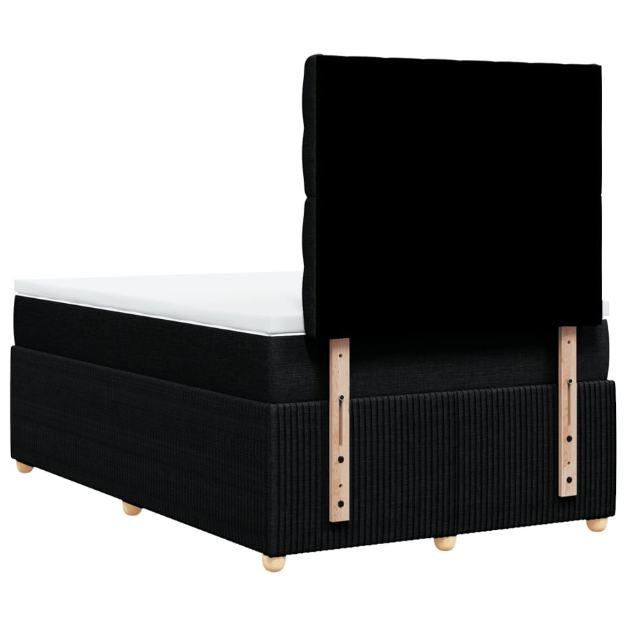 Boxspring met matras stof zwart 120x190 cm