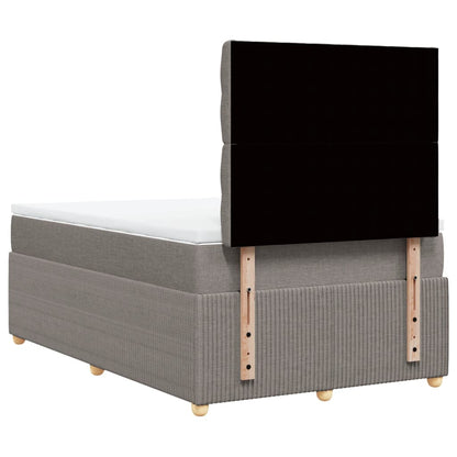 Boxspring met matras stof taupe 120x190 cm