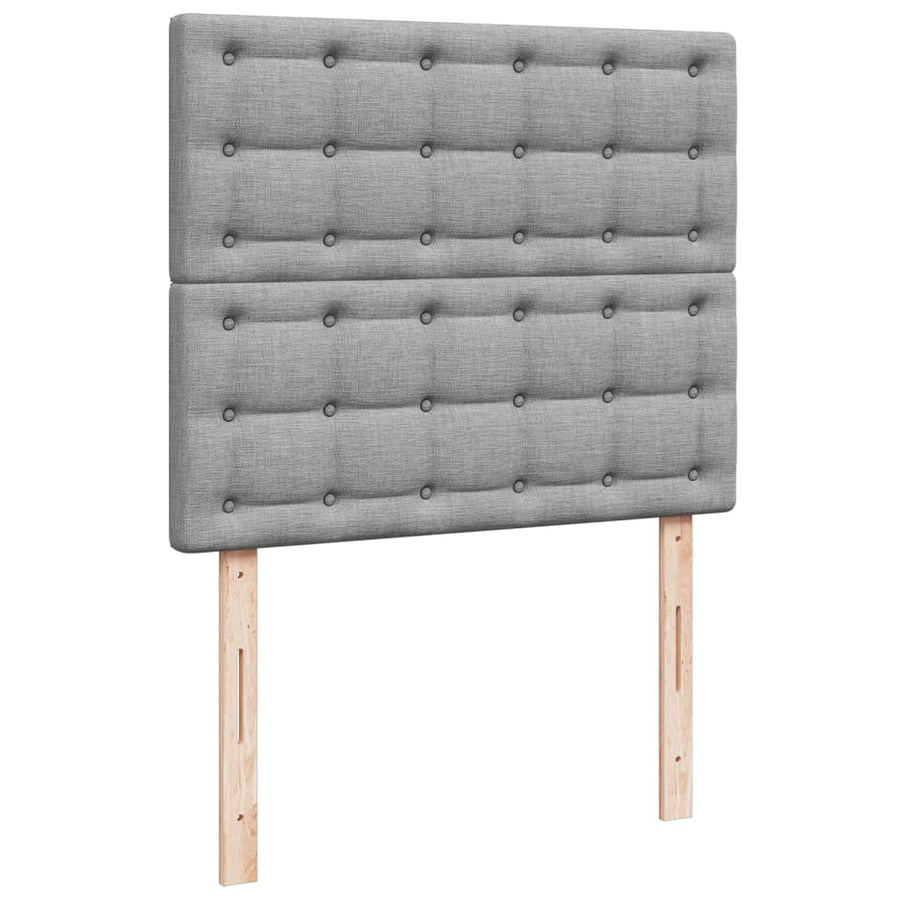 Boxspring met matras stof lichtgrijs 120x190 cm