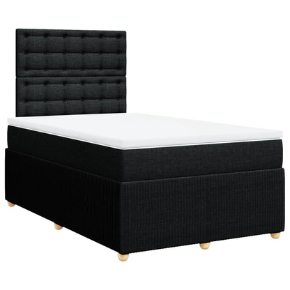 Boxspring met matras stof zwart 120x190 cm