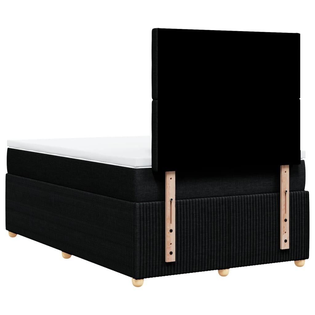 Boxspring met matras stof zwart 120x190 cm