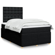 Boxspring met matras zwart 120x190 cm