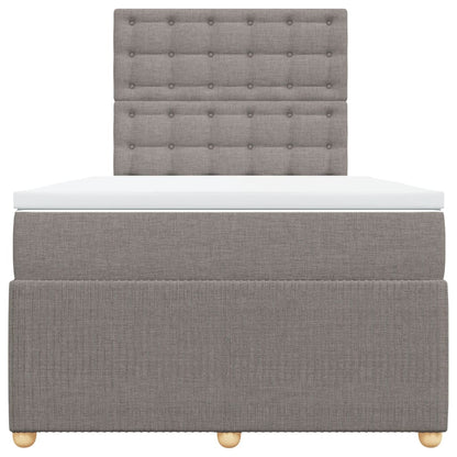 Boxspring met matras stof taupe 120x190 cm