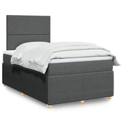 Boxspring met matras 120x200 cm donkergrijs