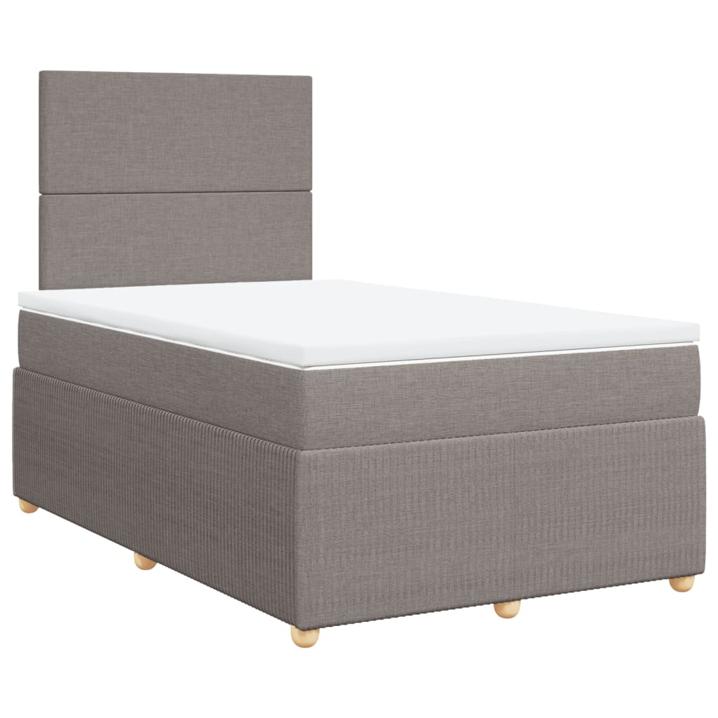 Boxspring met matras stof taupe 120x200 cm
