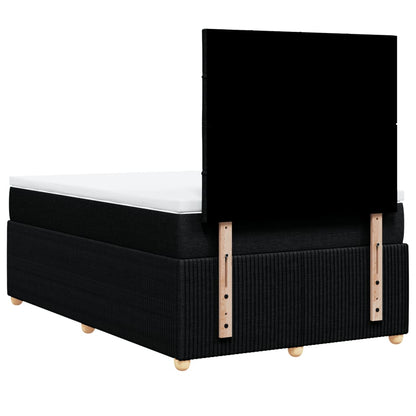 Boxspring met matras stof zwart 120x200 cm