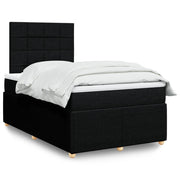 Boxspring met matras zwart 120x200 cm