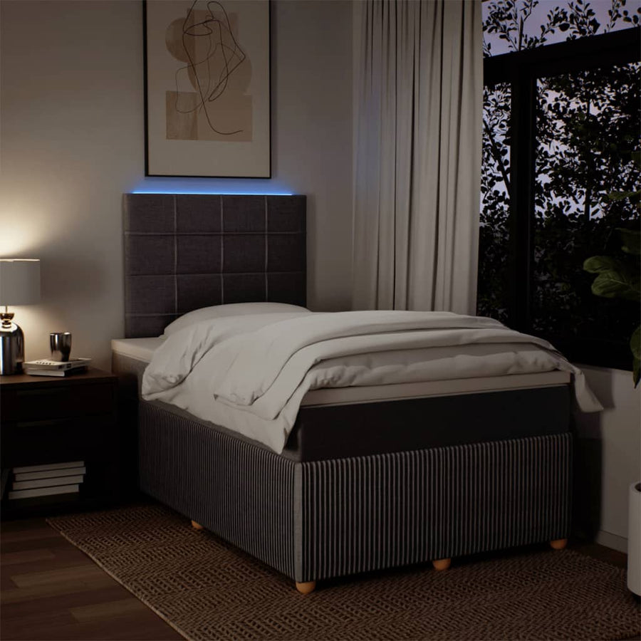 Boxspring met matras stof taupe 120x200 cm