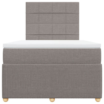 Boxspring met matras stof taupe 120x200 cm