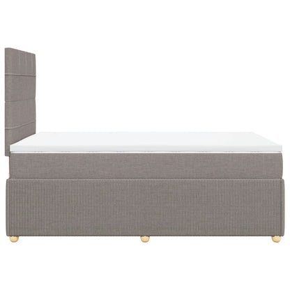 Boxspring met matras stof taupe 120x200 cm