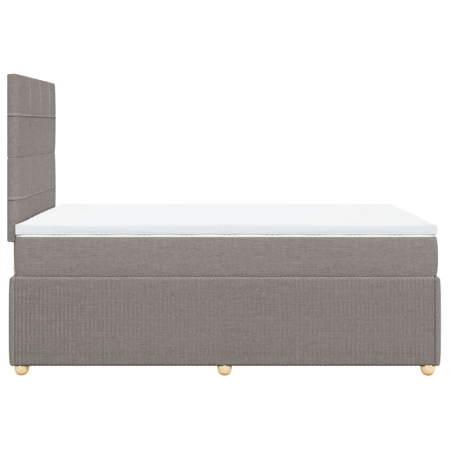 Boxspring met matras stof taupe 120x200 cm