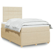 Boxspring met matras 120x200 cm crèmekleurig