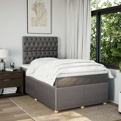 Boxspring met matras stof taupe 120x200 cm