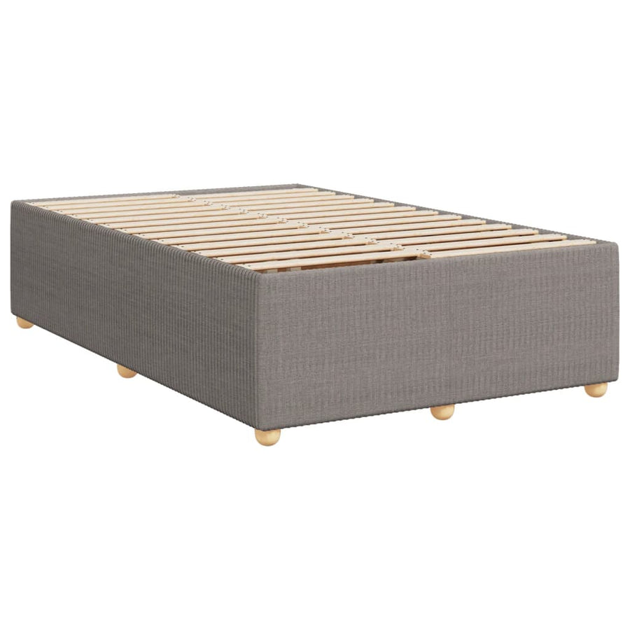 Boxspring met matras stof taupe 120x200 cm