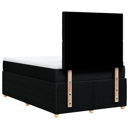Boxspring met matras stof zwart 120x200 cm