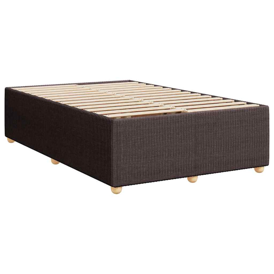 Boxspring met matras stof donkerbruin 120x200 cm