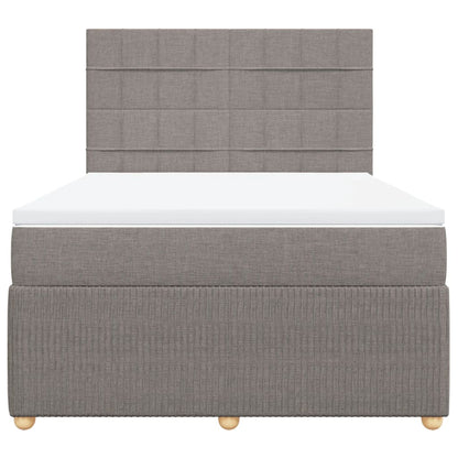 Boxspring met matras stof taupe 140x190 cm