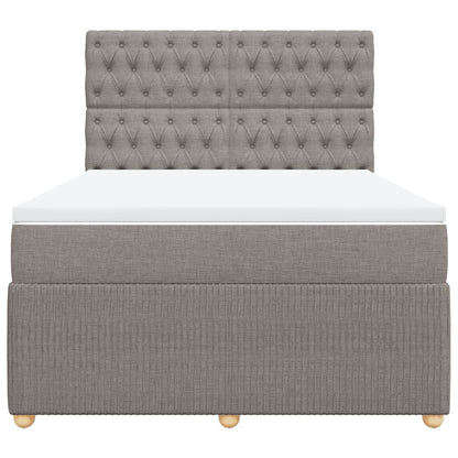 Boxspring met matras stof taupe 140x190 cm