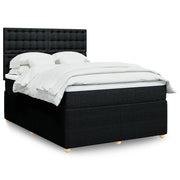 Boxspring met matras 140x190 cm zwart