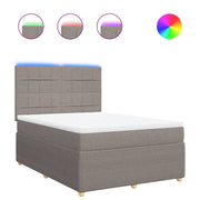 Boxspring 140x200 cm taupe met pocketveringmatras