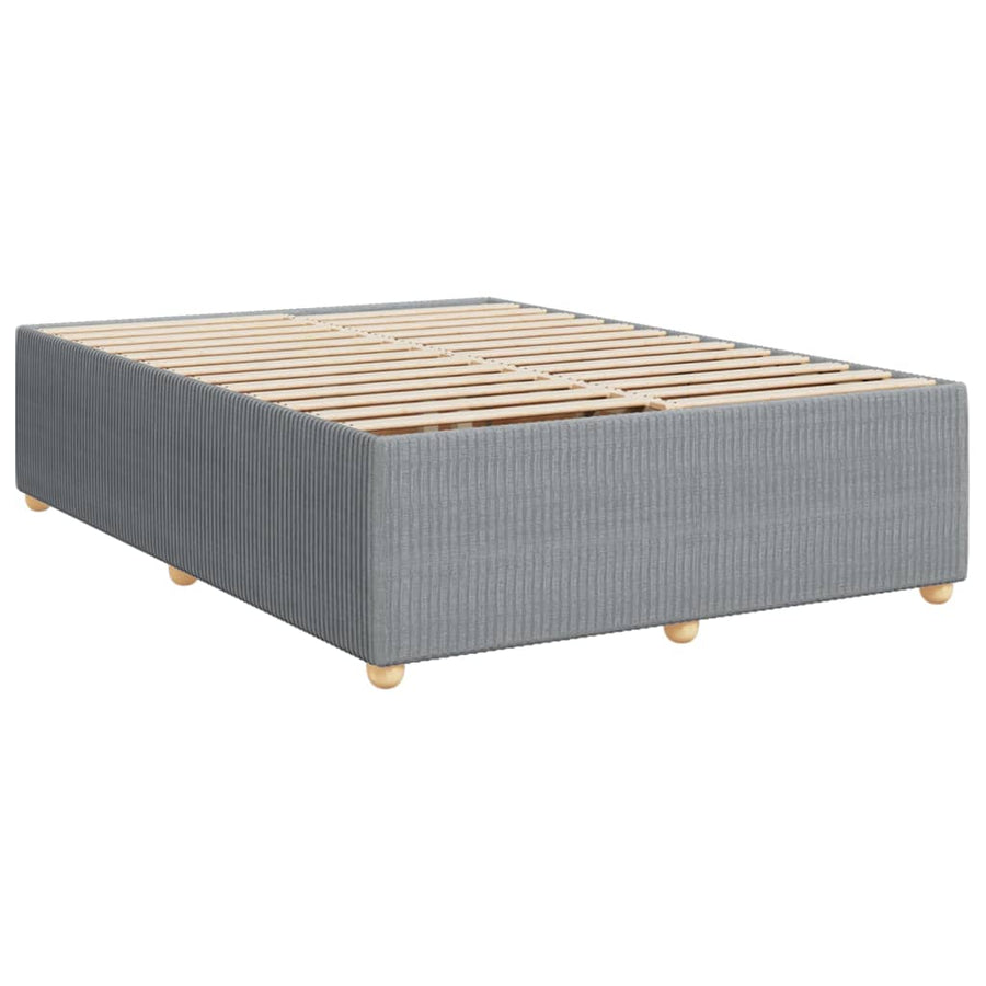 Boxspring met matras stof lichtgrijs 140x200 cm