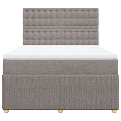 Boxspring met matras stof taupe 140x200 cm