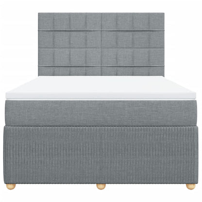 Boxspring met matras stof lichtgrijs 160x200 cm