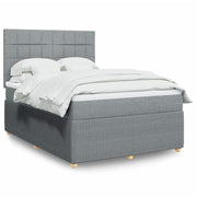 Boxspring met matras 160x200 cm lichtgrijs