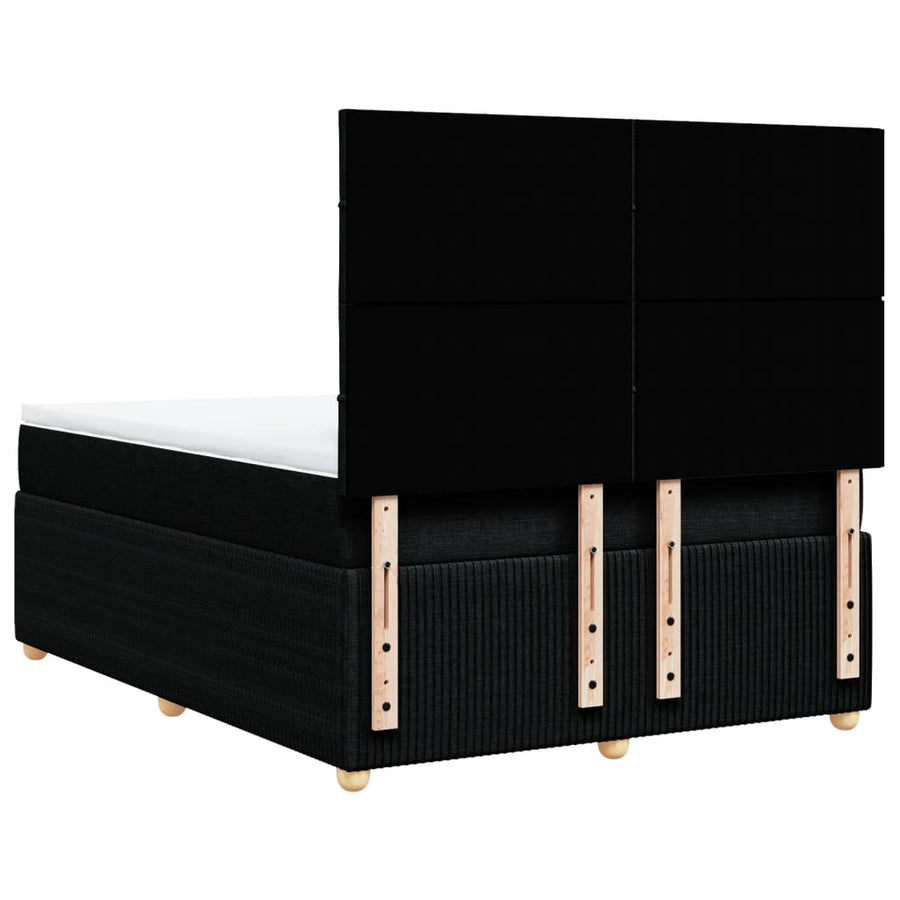 Boxspring met matras stof zwart 160x200 cm