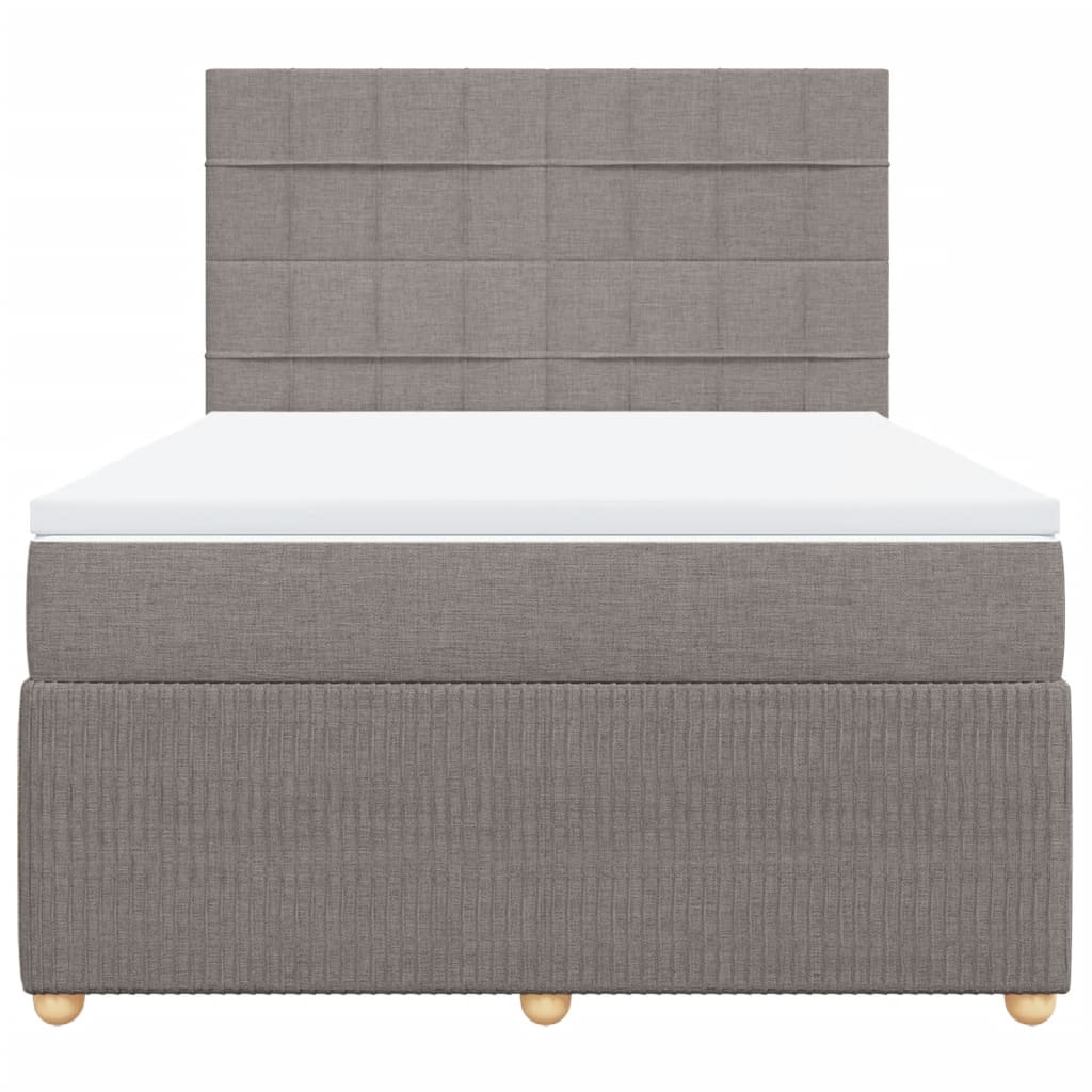 Boxspring met matras stof taupe 160x200 cm