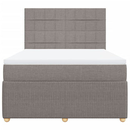 Boxspring met matras stof taupe 160x200 cm