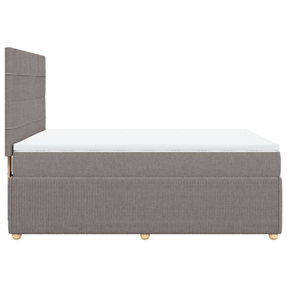 Boxspring met matras stof taupe 160x200 cm