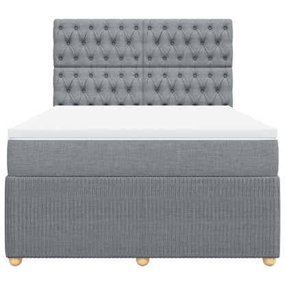 Boxspring met matras stof lichtgrijs 160x200 cm