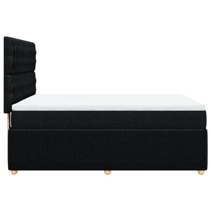 Boxspring met matras stof zwart 160x200 cm
